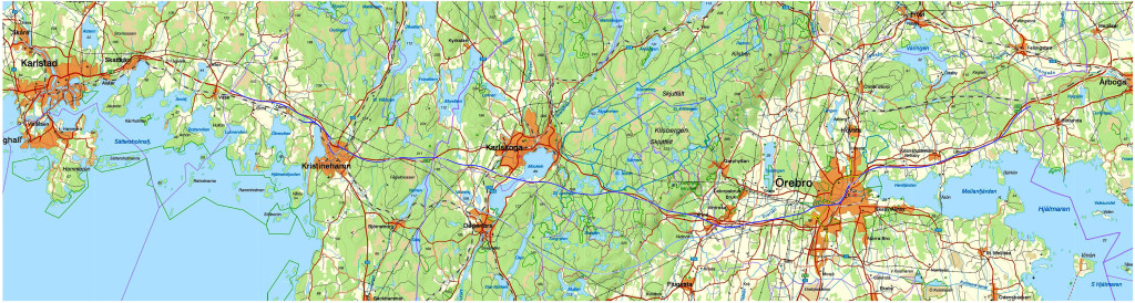 Karta Arboga-Karlstad